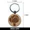 Broccoli Garden Vegetable Engraved Wood Round Keychain Tag Charm